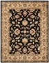 Safavieh Heritage HG957A Black - Gold Area Rug| Size| 4' 6'' X 6' 6'' Oval
