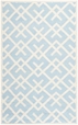 Safavieh Dhurries DHU552B Light Blue - Ivory Area Rug| Size| 8' X 8' Square