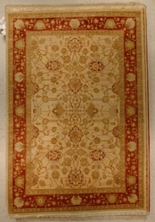 J Aziz Haj Jalili V-1663 Ivory - Rust Area Rug Last Chance 