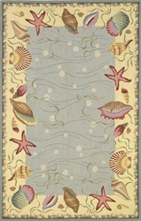 Kas Colonial Ocean Suprise Blue-Ivory 1804 Area Rug Clearance| Size| 30 X 50 