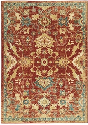 Nourison Traditional Antique Trq02 Red Area Rug| Size| 3 x 5 