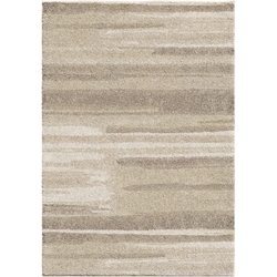 Orian Super Shag Modern Motion Beige Area Rug| Size| 111 x 76 Runner 