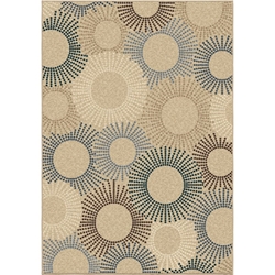 Orian Four Seasons Ray Of Light Beige Area Rug| Size| 52 x 76 