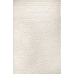 Orian Jersey Home Hexabulous Ivory Area Rug| Size| 51 x 76 